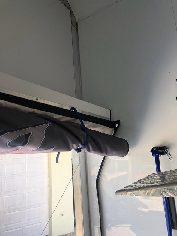 Trailer curtain with Zipper side and Magnet  Zipper Hybrid Center