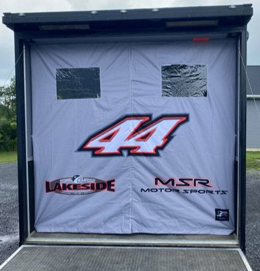 Rear Door Trailer Zipper Center Curtain